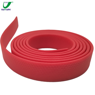 High Tenacity Red Black Embossed Weatherproof 25mm PVC Vinyl Plastic Coated Nylon Webbing 