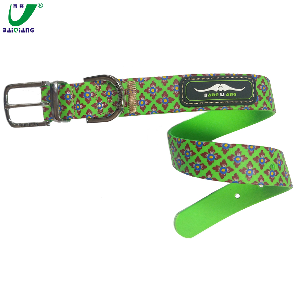 Wholesale Big Size Metal Hardware Buckles Faux Leather Plaid Baby Dog Collar