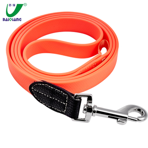 Plástico y caucho plomo para mascotas de neón naranja poliuretano pvc plomo para mascotas