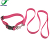 Pink Woman PVC Nylon Dog Collar Pet Training Leash for Small & Medium Dog