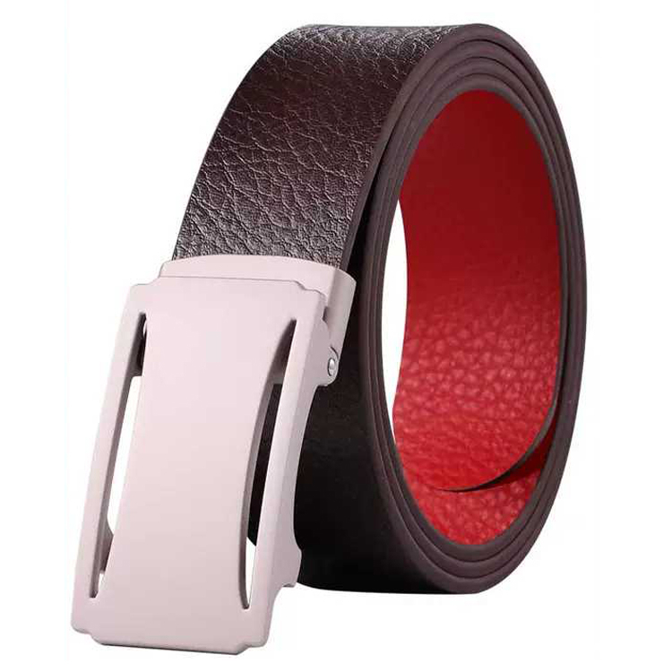 Automatic Buckle Formal Brown Black Belts Mens Leather Ratchet Belt
