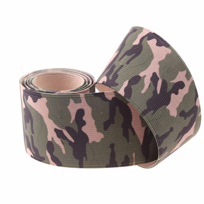 Eco-friendly Camouflage 15mm and 30mm TPU Coated Bed Braided Nylon Webbing